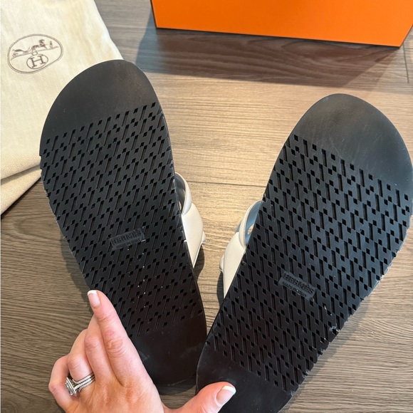 Hermès Extra Sandal Agneau Nappa Blanc 40 as new - Picture 3 of 16